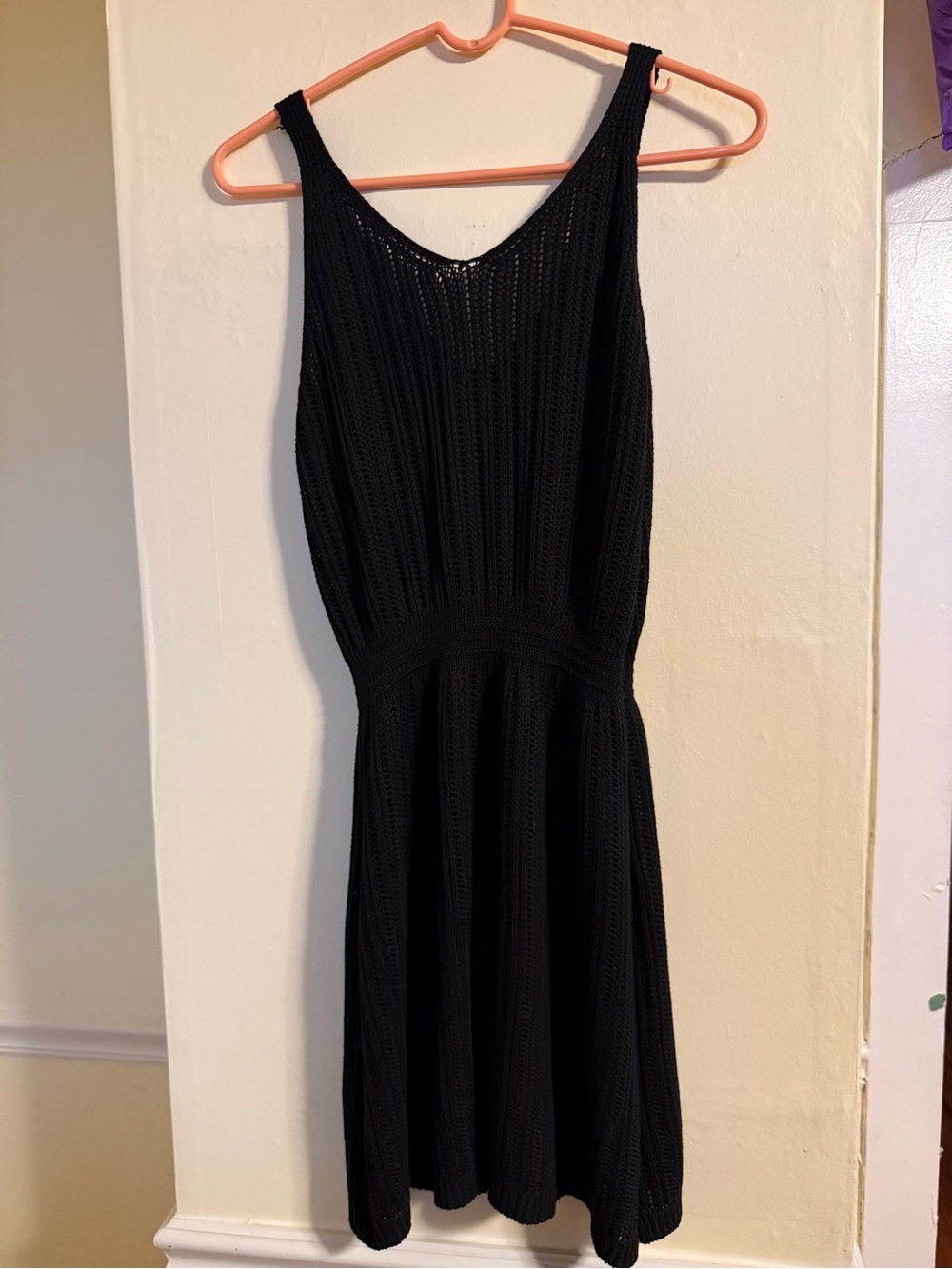 SHEIN black knit cover up xl